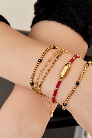 Bracelet beady love Black Stainless Steel h5 Picture2
